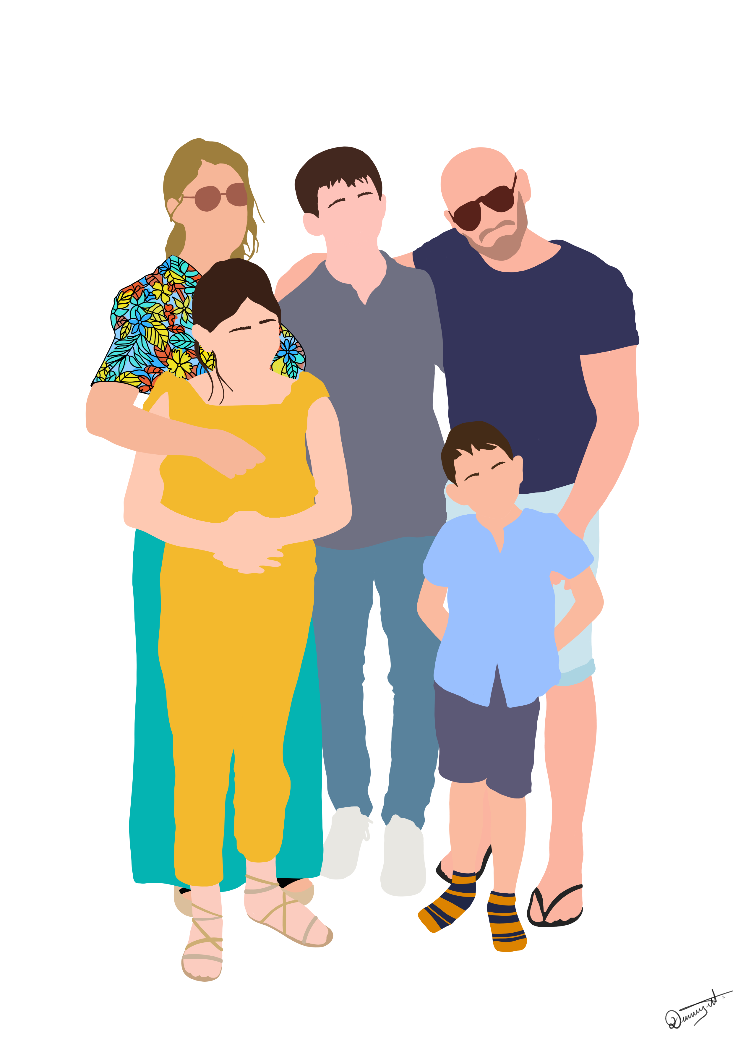 illustration d'une famille