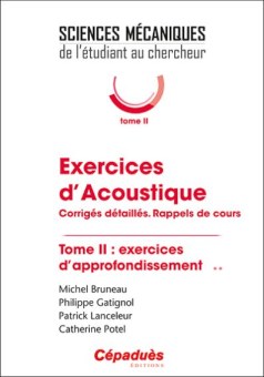 livre exercices acoustique Cepadues 2020. Bruneau, Gatignol, Lanceleur, Potel