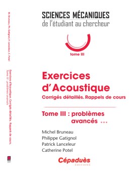 livre exercices acoustique Cepadues 2021. Bruneau, Gatignol, Lanceleur, Potel
