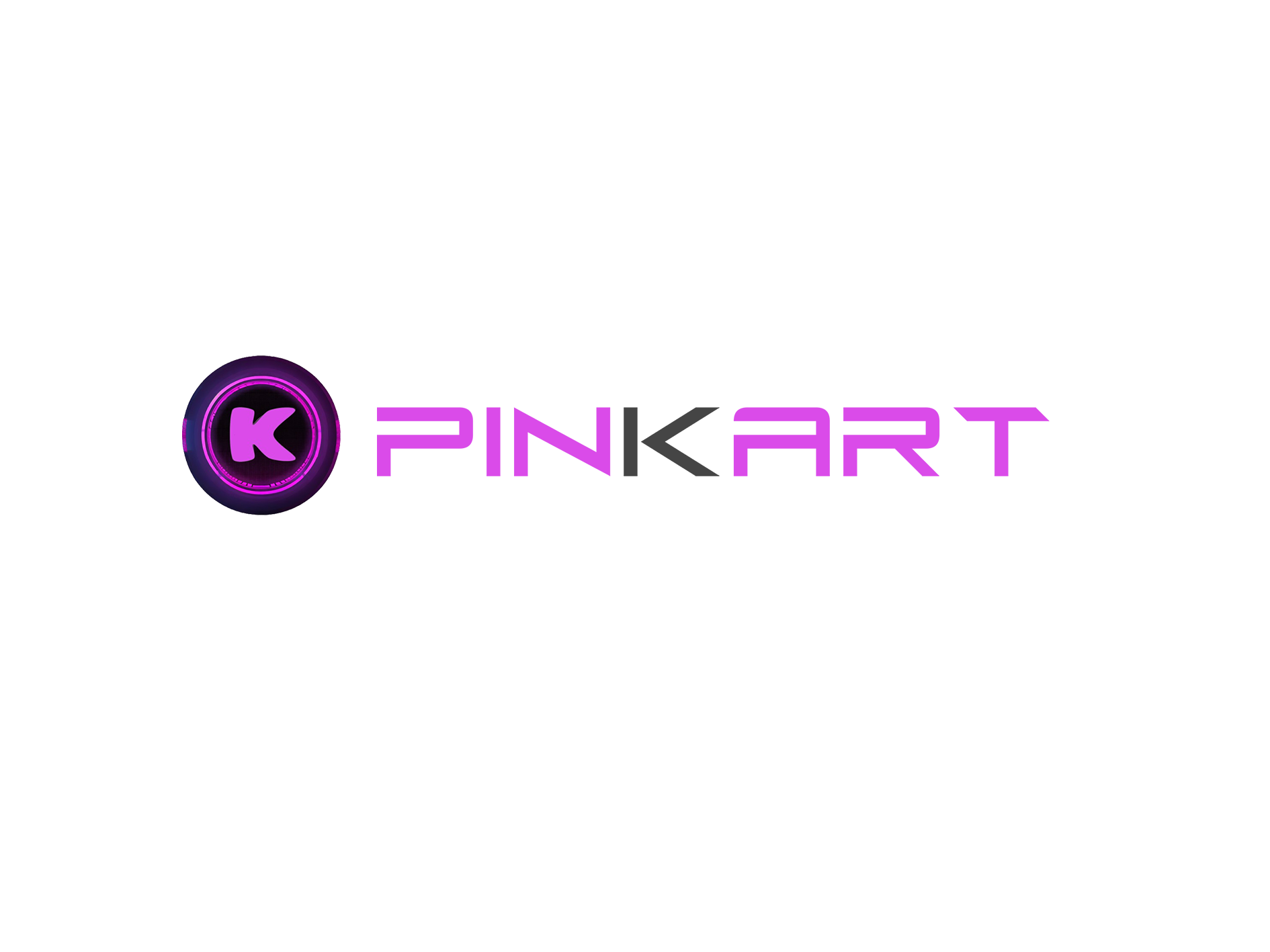 Logo Pinkart, nom pinkart plus roue.